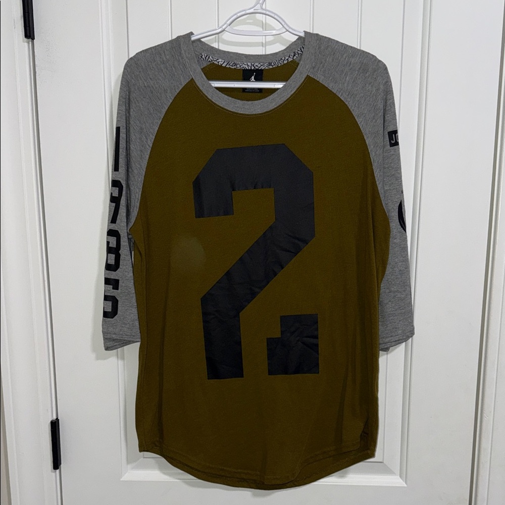 Jordan Olive and Gray Long Sleeve Shirt